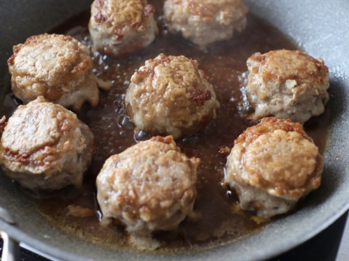 うまみじゅわーっと!しいたけ肉詰め 黄身添えの作り方5