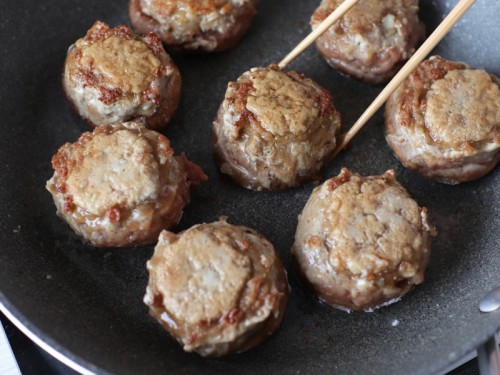 うまみじゅわーっと!しいたけ肉詰め 黄身添えの作り方4