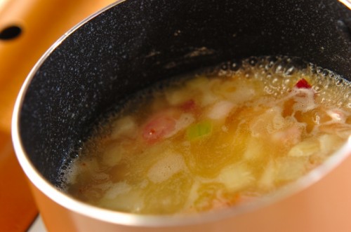 サツマイモと大豆のミルクスープの作り方3