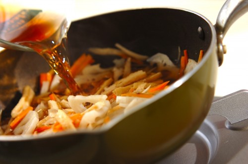 根菜の炊き込みごはんの作り方2