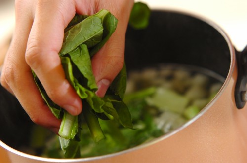 大根と小松菜のスープの作り方2