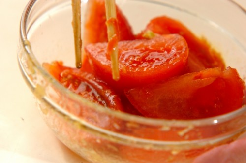 トマトのショウガマリネの作り方1