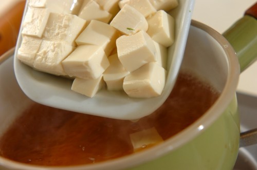 豆腐のお吸い物の作り方1