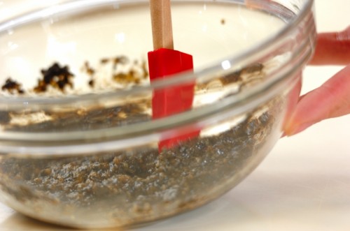 鶏ささ身のゴマみそ和えの下準備1