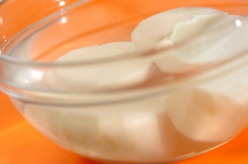 とろろ汁の下準備1