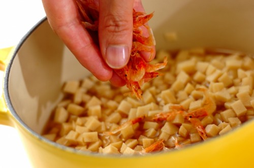 鍋で炊く乾物の旨み炊き込みご飯の作り方1