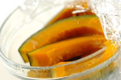 豚肉のカボチャ巻きの下準備1