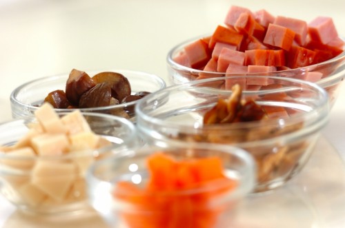 焼き豚入りおこわの下準備2