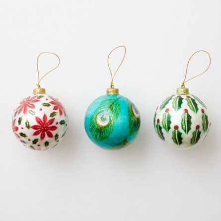 Ornament<br>()CAPIZ ORNAMENT FLOWER^PEACOCK^LEAF e800