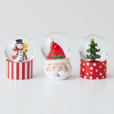 Christmas Snow Dome<br>()XMAS SNOW DOME SNOWMAN S1200ASANTA HEAD S1000AORNAMENT TREE S1200
