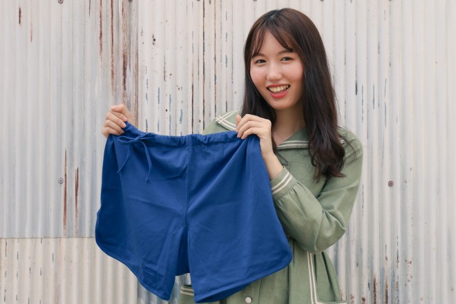 江連千佳さんが開発した日本初の直穿きできるリラックスウェア『おかえりショーツ』